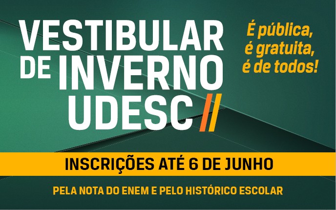  Processo seletivo aceita média final geral do ensino médio ou nota do Enem - Arte/Secom/Udesc