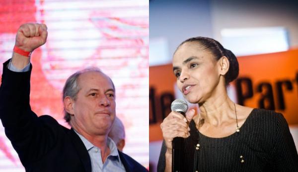 Ex-ministro Ciro Gomes e a Ex-senadora Marina Silva
