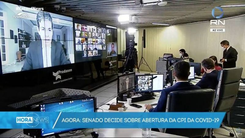 Senadores discutem sobre a instalação da CPI da Covid: comissão terá primeira reunião no próximo dia 27 - (Foto: Reprodução / TV Senado)