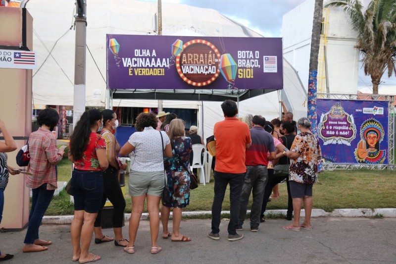 - SES destinou para a primeira noite de Arraiá 424 doses de imunizantes (Foto: Márcio Sampaio)