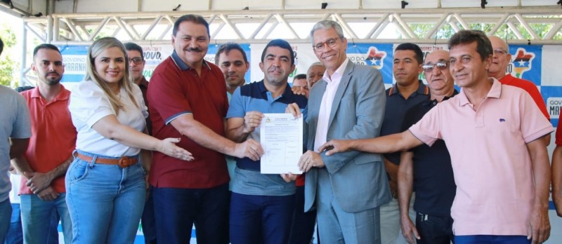 - Em São Francisco do Maranhão foram assinadas ordens de serviço e entregue alimentos (Foto: Divulgação)