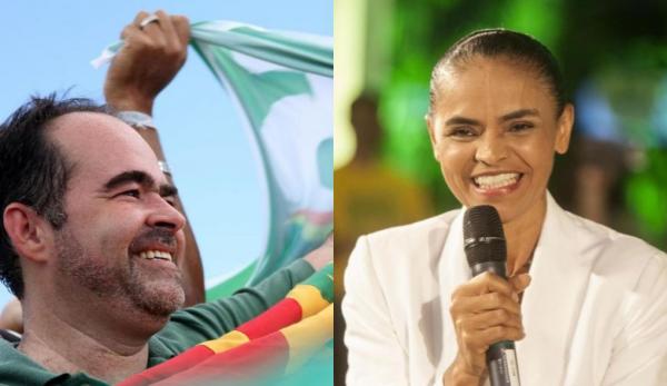Ex-senadora Marina Silva e o ex-prefeito Júlio Lóssio, pré-candidato da REDE ao governo do estado