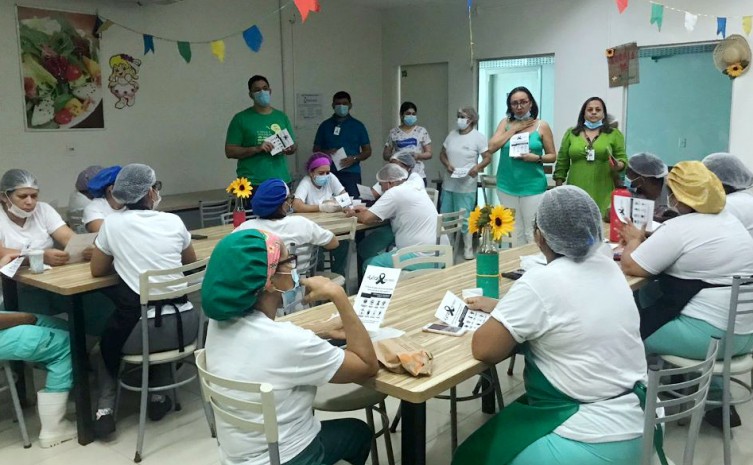 HRA realiza palestra educativa com panfletagem da campanha Julho Verde - Foto: Gláucia Mendes/Governo do Tocantins