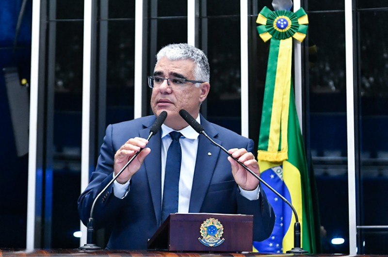 O senador Eduardo Girão classificou a atuação dos ministros do Supremo Tribunal Federal como “midiática" - Waldemir Barreto/Agência Senado
