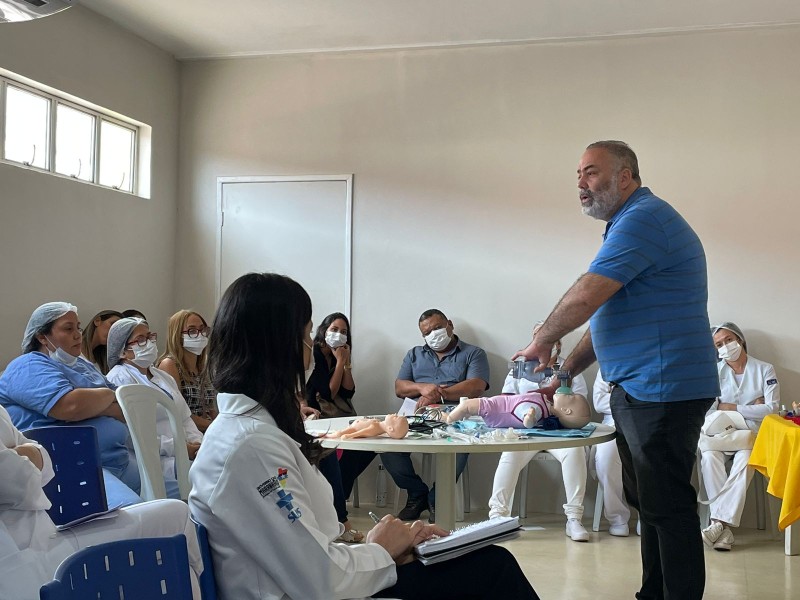 - A oficina visa qualificar os profissionais da saúde do Hospital Macrorregional. (Fonte: Divulgação)