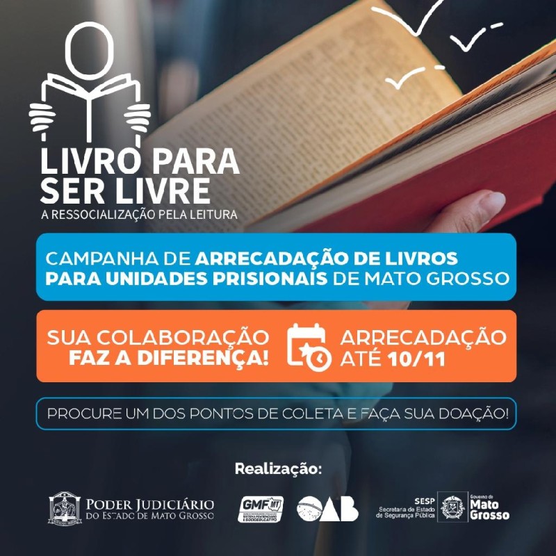 Campanha doação de livro - Foto por: TJMT