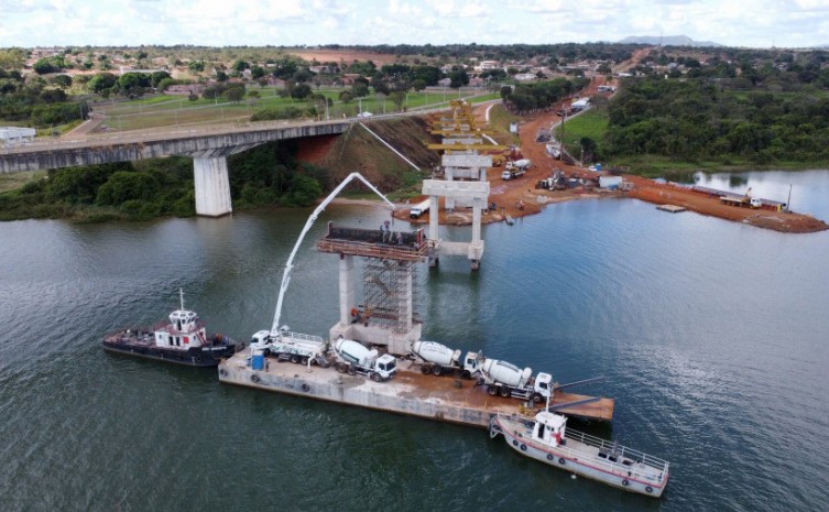 Estrutura moderna possuirá 1.488 metros de dimensão, sendo 1.088 metros de armação em concreto e 400 metros de aterro - Foto: Ageto/Governo do Tocantins