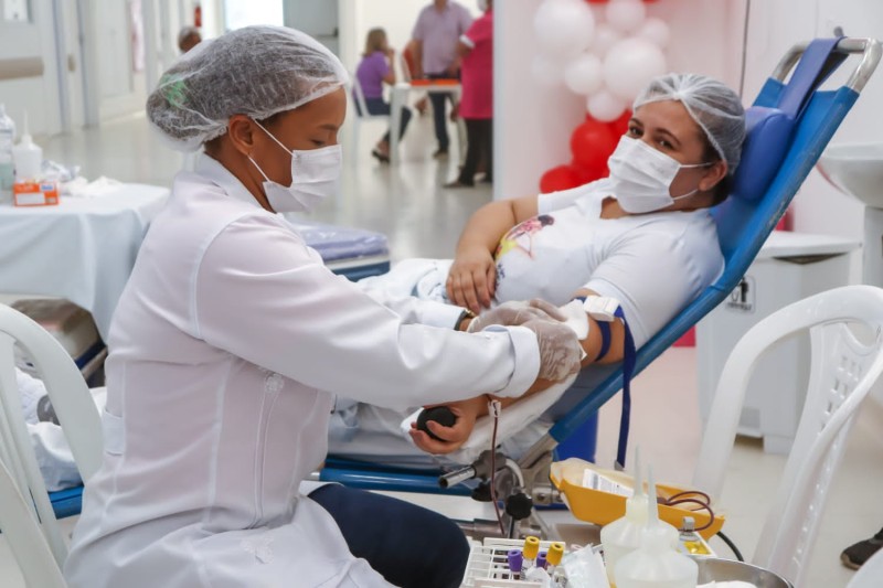 - A coleta foi realizada no Hospital da Ilha, no bairro Turu. (Foto: Adeta Holanda)