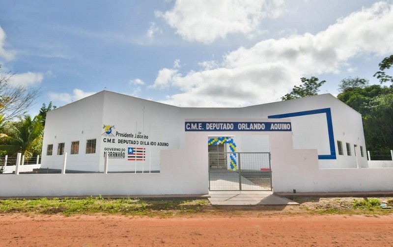 - Fachada do Centro Municipal de Ensino Dep. Orlando Aquino, em Presidente Juscelino. (Foto: Cinaldo Oliveira)