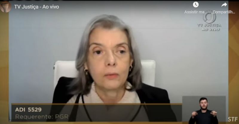 A ministra Cármen Lúcia acompanhou o voto do relator, Dias Toffoli - (Foto: Reprodução)