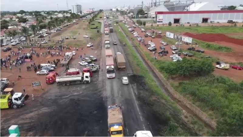 Todas as rodovias federais e estaduais em Mato Grosso tiveram o trânsito liberado - Foto por: Reprodução