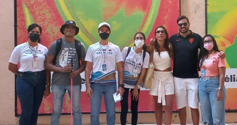 - Um grupo de turistas com deficiência visual, de São Paulo, participou de um “city tour” em São Luís. (Foto: Divulgação)