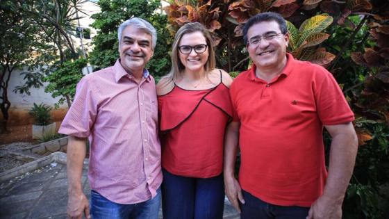 Senador Humberto Costa, vereadora Marília Arraes e o prefeito de Serra Talhada Luciano Duque 