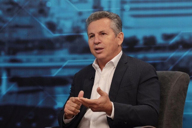 Governador Mauro Mendes em entrevista à TV Vila Real - Foto por: Mayke Toscano