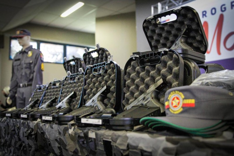 Principais investimentos foram feitos na entrega de armamentos, fardamentos e viaturas - Foto por: Christiano Antonucci/Secom-MT