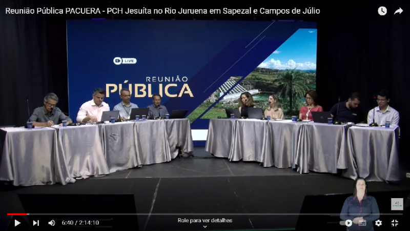 Transmissão ao vivo de Audiência Pública da Sema-MT - Foto por: Sema-MT
