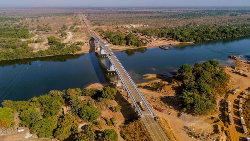 Inaugurada em setembro, ponte sobre o Rio das Mortes conta com 483 metros de extensão - Foto por: Willian Kanashiro/Secom-MT