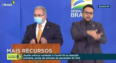 O ministro da Saúde, Marcelo Queiroga, durante evento - (Foto: Reprodução/TV Brasil)
