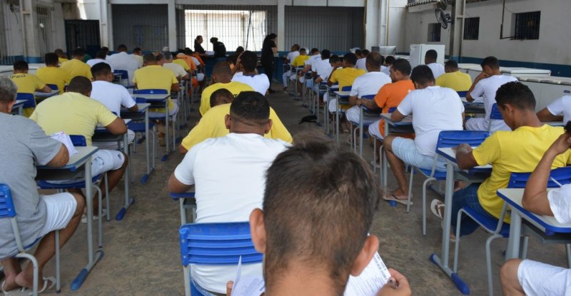 Na PCE, 220 reeducandos fizeram o Enem - Foto por: Willian Silva