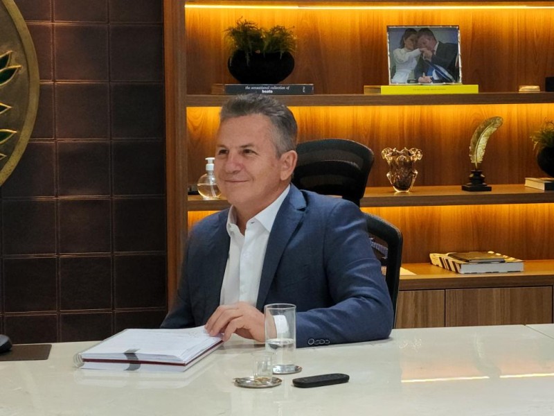 Governador Mauro Mendes durante posse como presidente do Consórcio Brasil Central