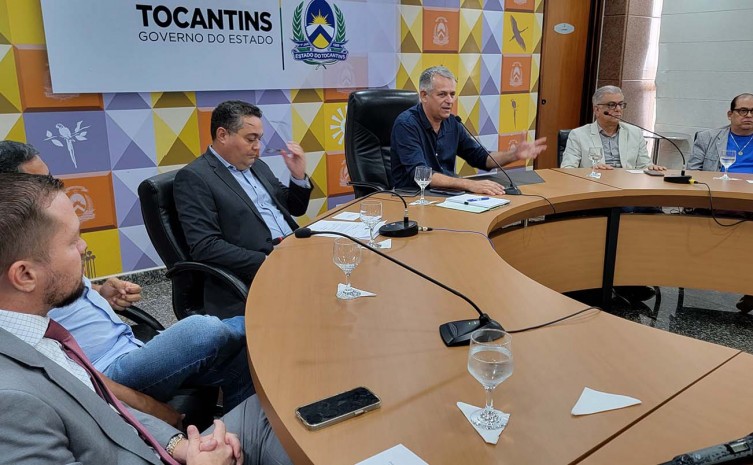 Gestor da Seagro, Jaíme Café, fez uma explanação do tema e da estrutura da Agrotins 2023 - Foto: Seagro/Governo do Tocantins