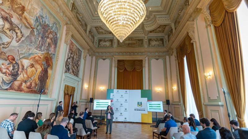 Os principais dados fiscais do Estado relativos ao ano passado foram apresentados no Palácio Piratini nesta terça (31) -Foto: Maurício Tonetto/Secom