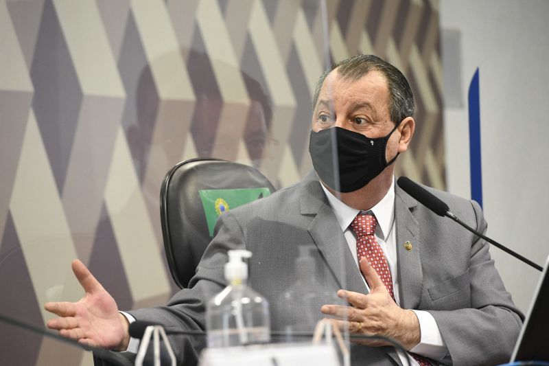 Senador ainda atacou o ministro da Saúde, Marcelo Queiroga - (Foto: Jefferson Rudy/Agência Senado - 12.05.2021)