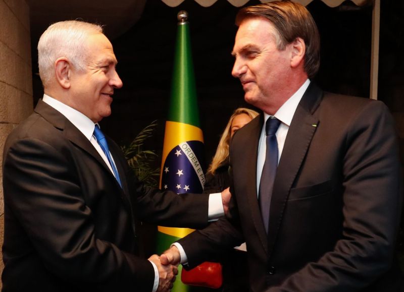 Aliado do primeiro-ministro israelense, Benjamin Netanyahu, Bolsonaro prestou condolências às famílias das vítimas - (Foto: Alan Santos/PR - 31.3.2019)