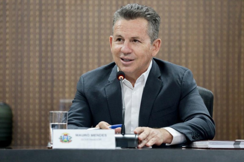 O governador Mauro Mendes