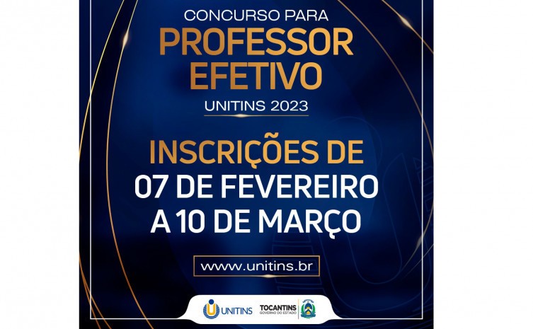 Inscrições devem ser realizadas de forma online no Portal da Unitins - Foto: Unitins/Governo do Tocantins