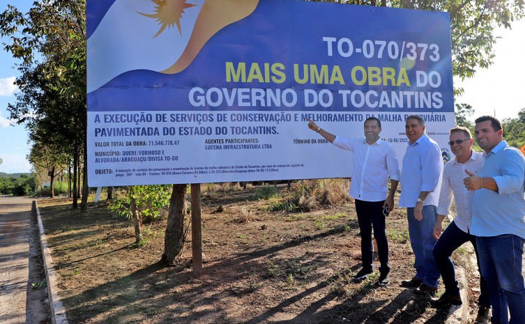 Governador Wanderlei Barbosa entregou dois trechos que receberam R$ 71,5 milhões em investimento - Foto: Antonio Gonçalves/Governo do Tocantins