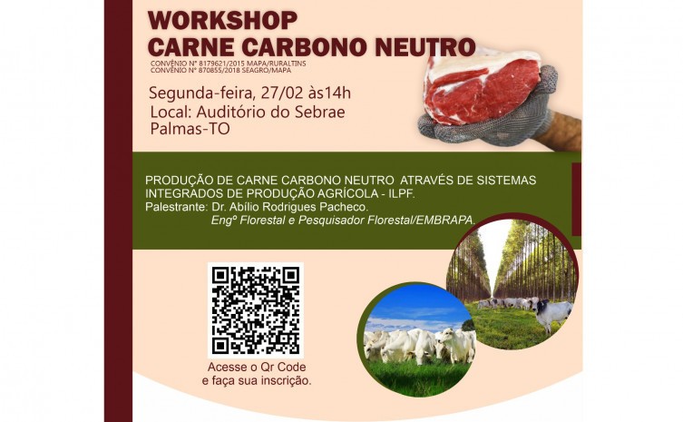 Inscrições podem ser realizadas por meio do QR Code no folheto - Foto: Seagro/Governo do Tocantins