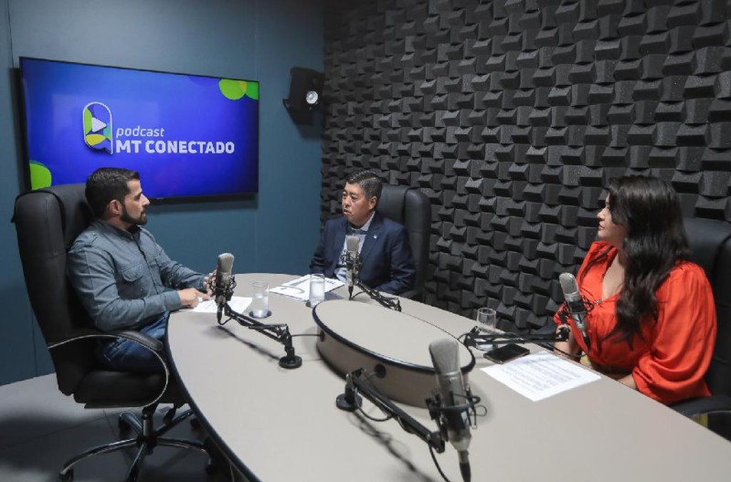 Gravação do 15º episódio do podcast MT Conectado - Foto por: Michel Alvim | Secom-MT