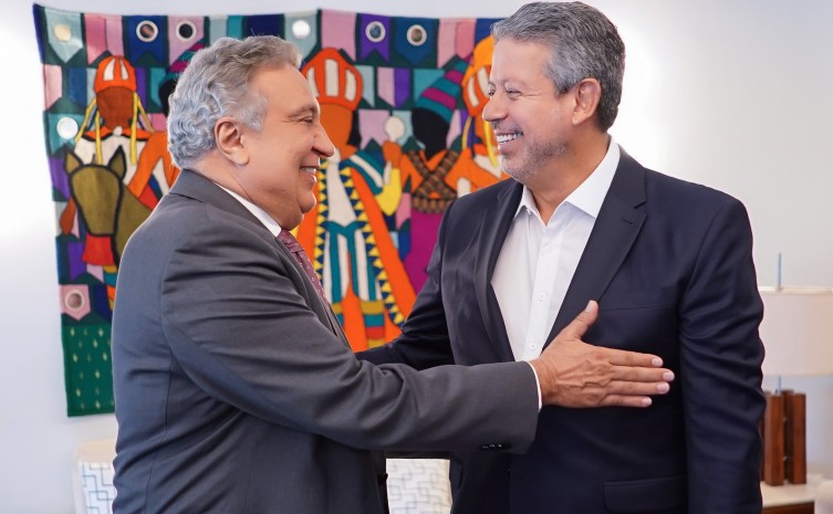 Vice-governador Laurez Moreira ao lado do presidente da Câmara Federal, Arthur Lira - Foto: Bruno Maia/Governo do Tocantins