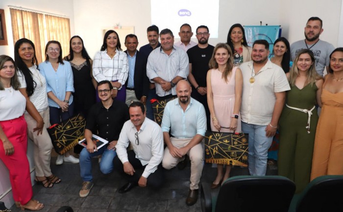 Os secretários da Secom, Márcio Rocha; do Turismo, Hercy Filho; da SPI, Thomas Jefferson; e do Meio Ambiente, Marcello Lelis fazem parte da comitiva do Governo do Tocantins em Bonito, Mato Grosso do Sul - Foto: Tharson Lopes/Governo do Tocantins