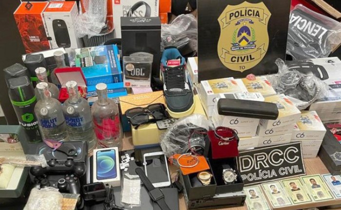 Polícia Civil apreendeu dezenas de itens de procedência suspeita - Foto: Segurança Pública/Governo do Tocantins
