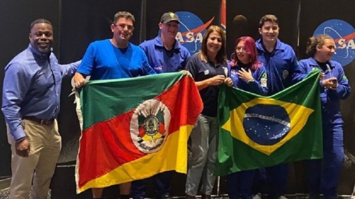 Os alunos da rede estadual participaram da competição pela primeira vez e foram os únicos representantes do Brasil -Foto: Divulgação/Seduc