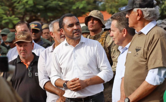 O governador Wanderlei Barbosa reforçou a importância da parceria e garantiu estar aberto ao que for preciso, colocando o quantitativo de policiais que for necessário para conter os criminosos - Foto: Antonio Gonçalves/Governo do Tocantins