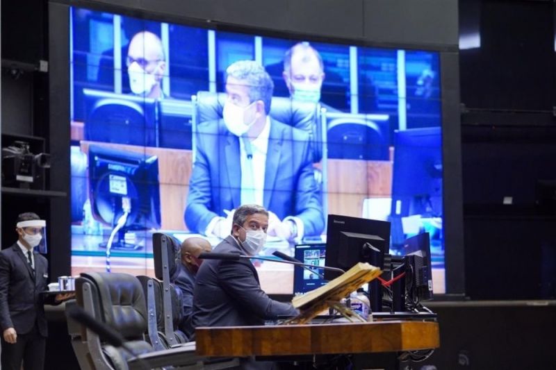 Presidente da Câmara, Arthur Lira (PP- AL), durante votação na Câmara - (Foto: Pablo Valadares/Câmara dos Deputados-18/05/2021)