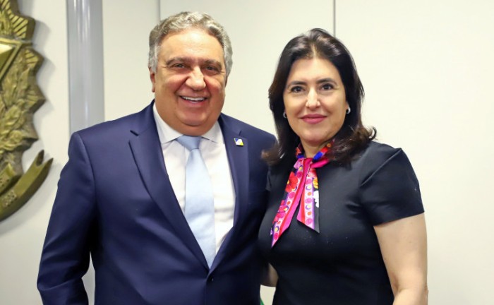 Vice-governador Laurez Moreira pediu à ministra Simone Tebet, que na construção da reforma tributária, o Governo Federal atue para resolver problemas que impactam a industrialização do país - Foto: Mariana Di Pietro/Governo do Tocantins