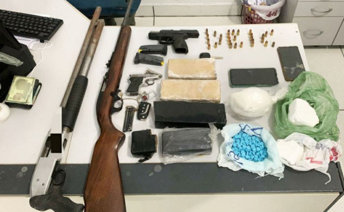 Armas e drogas foram apreendidas durante a Operação Porto Seguro - Foto: SSP/Governo do Tocantins