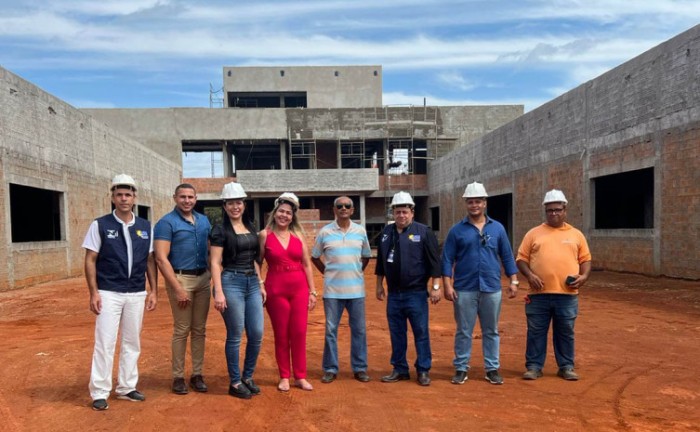 Gestores do órgão visitaram o canteiro de obras para acompanhar a execução do projeto - Foto: Brenda Ramos/Governo do Tocantins