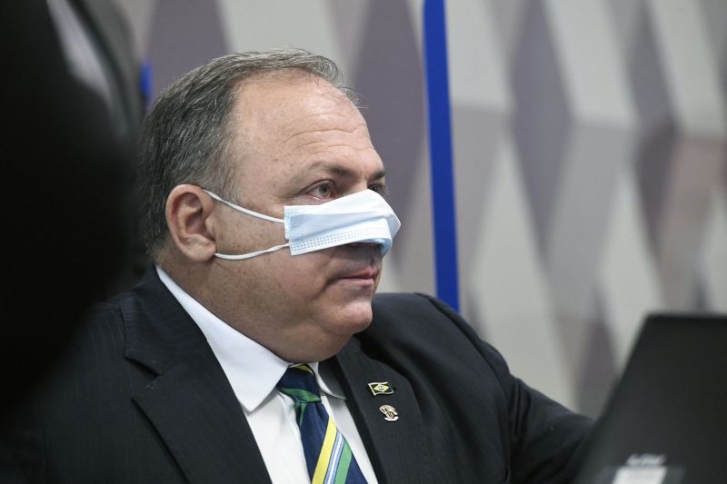 O ex-ministro da Saúde Eduardo Pazuello - (Foto: Jefferson Rudy/Agência Senado - 19.05.2021)
