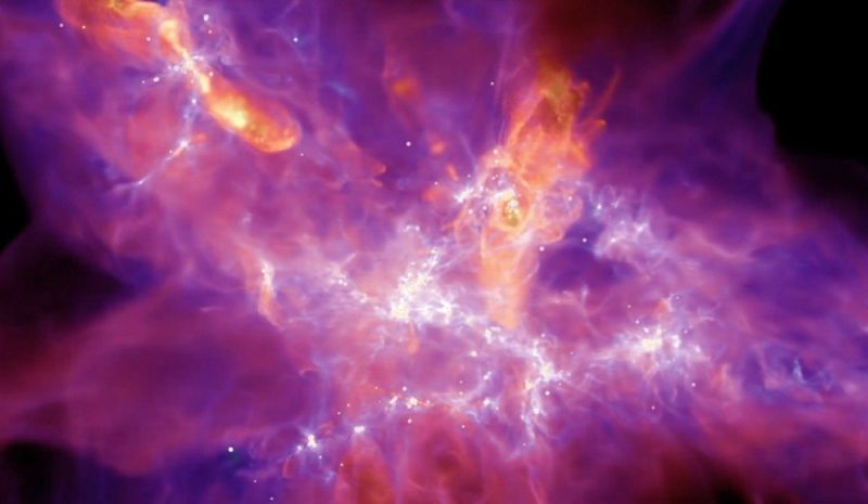 São as imagens em 3D mais realistas da formação das estrelas já feitas até hoje - (Foto: Divulgação/Universidade Northwestern )