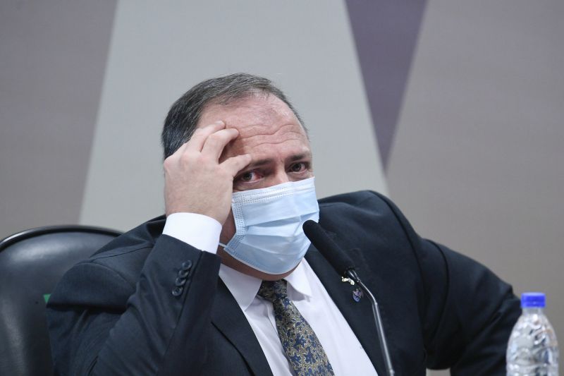 Pazuello voltou a afirmar que foi avisado da crise em Manaus só no dia 10 - (Foto: Edilson Rodrigues/Agência Senado - 20.05.2021)