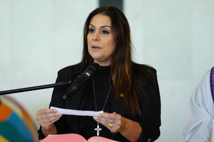 A autora do projeto, deputada Simone Marquetto - (Foto: Pablo Valadares / Câmara dos Deputados)
