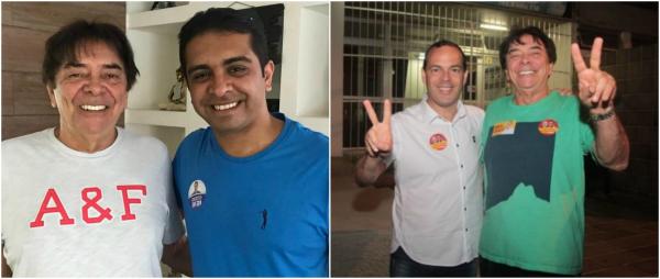Givaldo Calado de Freitas ao lado de Fernando Rodolfo, candidato a deputado federal e de Sivaldo Albino, candidato a deputado estadual