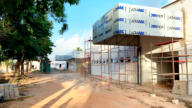 Obras de reforma da Unidade Mista do Maiobão (Foto: 