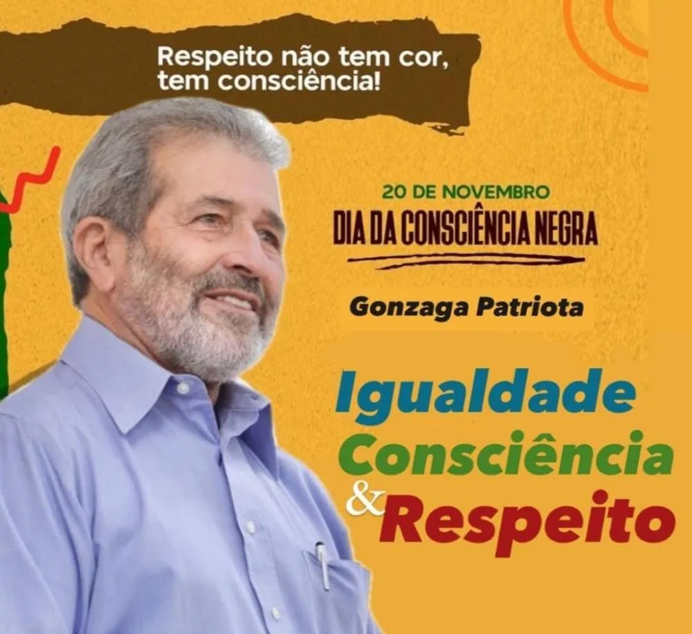 “Respeito não tem cor, tem consciência”: Mensagem de Gonzaga Patriota no dia da Consciência Negra