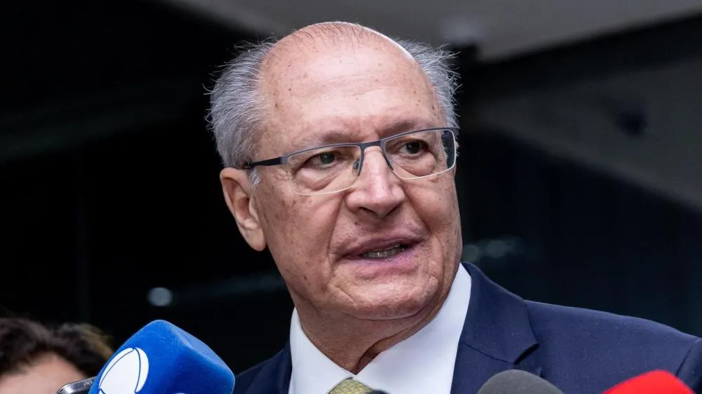 Vice-Presidente da República Geraldo Alckmin durante a coletiva de imprensa.Júlio César Silva/MDIC